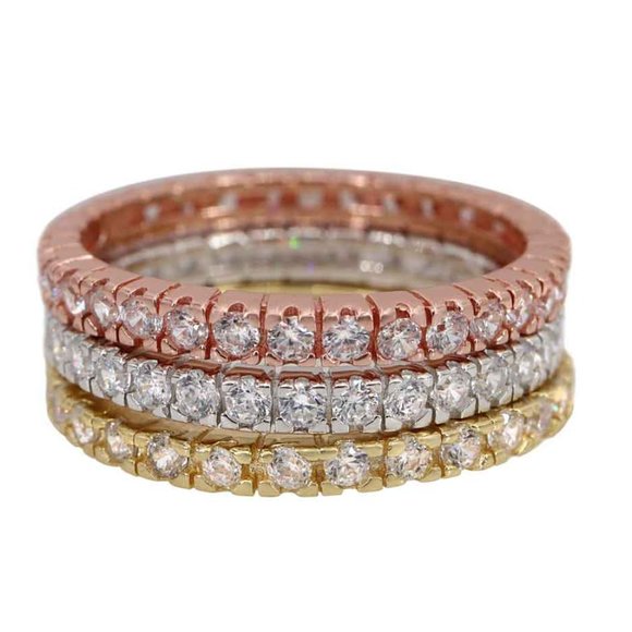 3T Stackable CZ Set - Picture 1 of 3